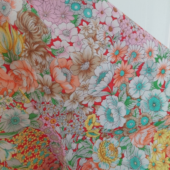 Vintage floral 80s crop top - Picture 3 of 5